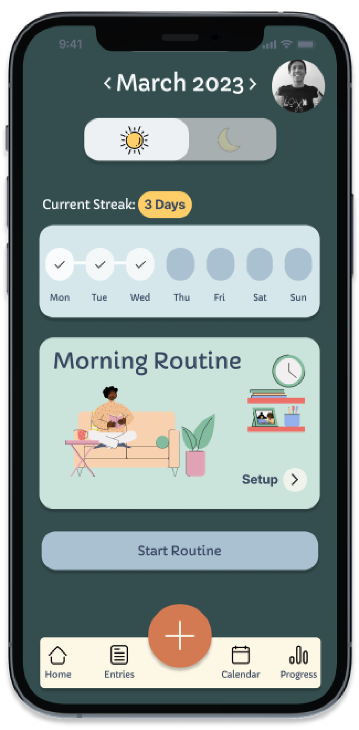 Olive App Routine Page